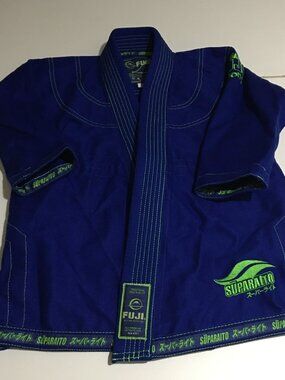 Fuji Suparaito Jiu Jitsu Gi Kimono Blue Size C0 Martial Arts Uniform